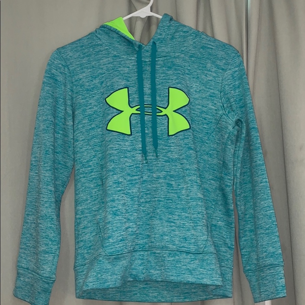 Under Armour blue and green sweatshirt size XS
